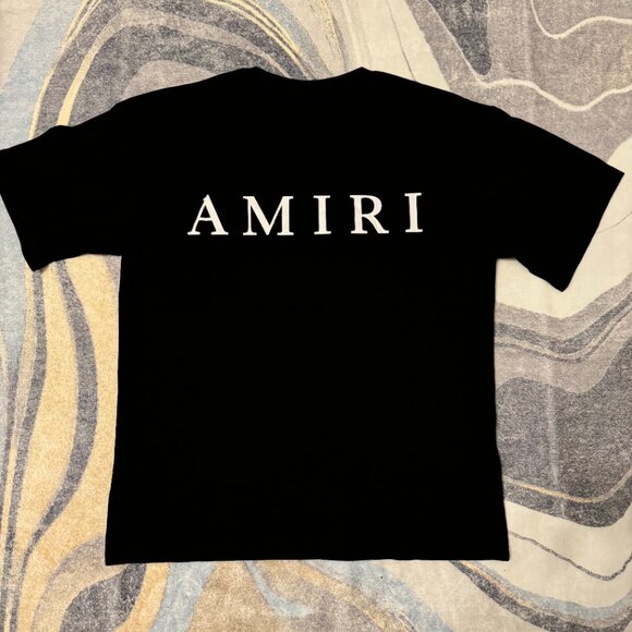 Amiri MA Logo Black Tee Mens Size Medium Large Or X-Large - Picture 2 of 4